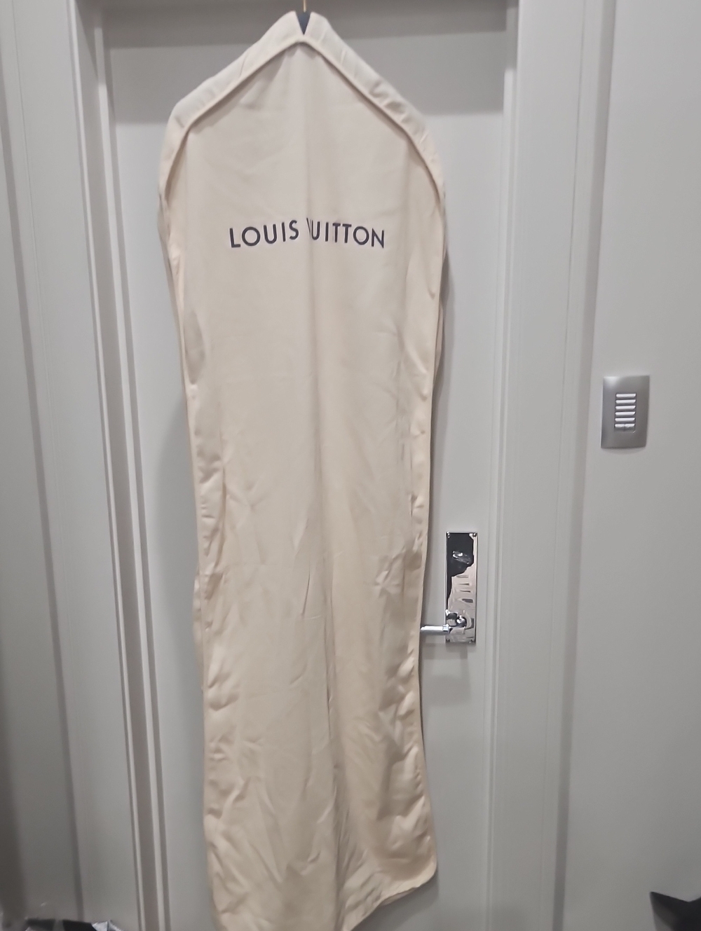 Louis Vuitton Cream Garment Cover with Logo